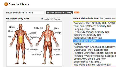 member exercise library for health club management